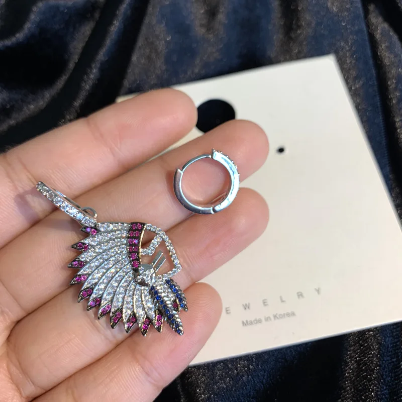 Серьги в стиле хип хоп новый осенний креативный дизайн шефа индийского Аватара