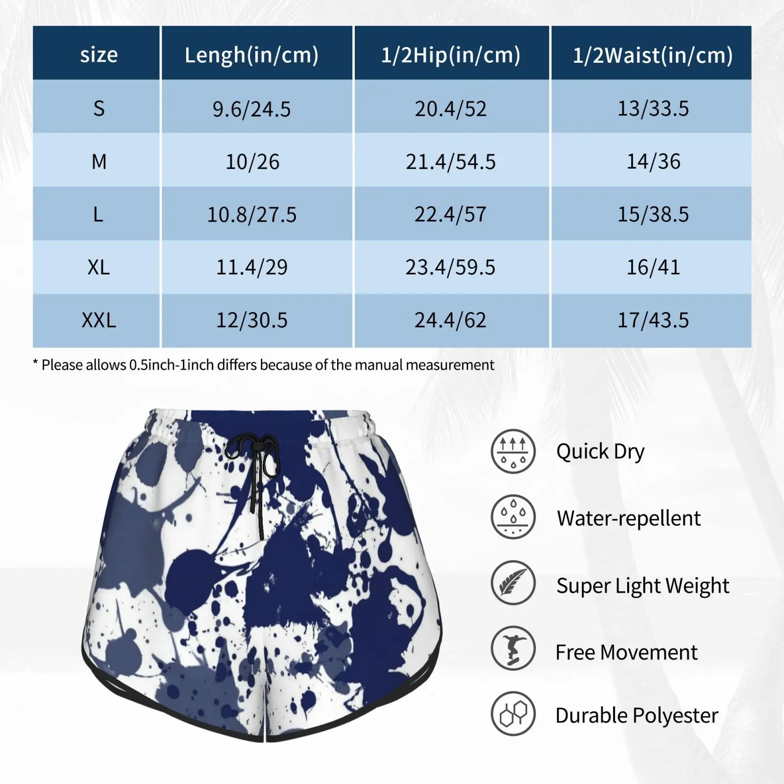 

Spurs Paint Spill Swim Shorts Quick Dry Women Beach Short Colours Football Footy Sport Soccer Spurs