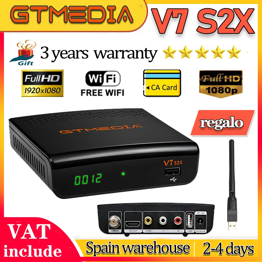 Satellite receiver V8X/V8 nova FTA bulit-in wifi V9 prime same V7 s2x with USB 1080P ship |