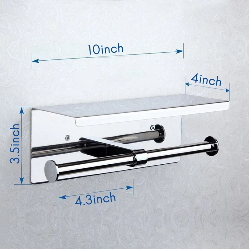 

Двойной держатель для туалетной бумаги с подставкой для телефона