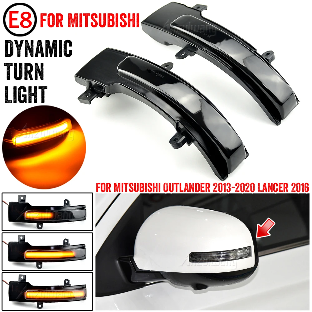 

Car Outside Mirror Dynamic Turn Signal Light Indicator Lamps For Mitsubishi Outlander ASX 2013-2020 Lancer 2016 OEM 8351A135
