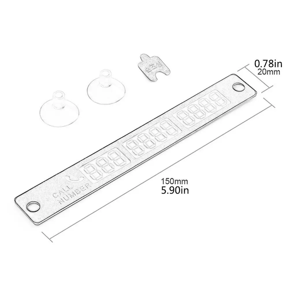 Car Styling Phone Number Card Sticker Night Luminous Temporary Parking Plate Suckers |