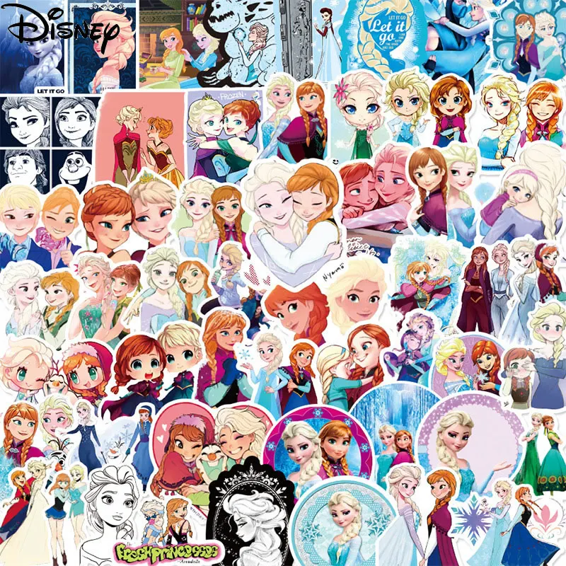 Disney наклейки с персонажами из мультфильма &quotХолодное Водонепроницаемый 10/50 шт.