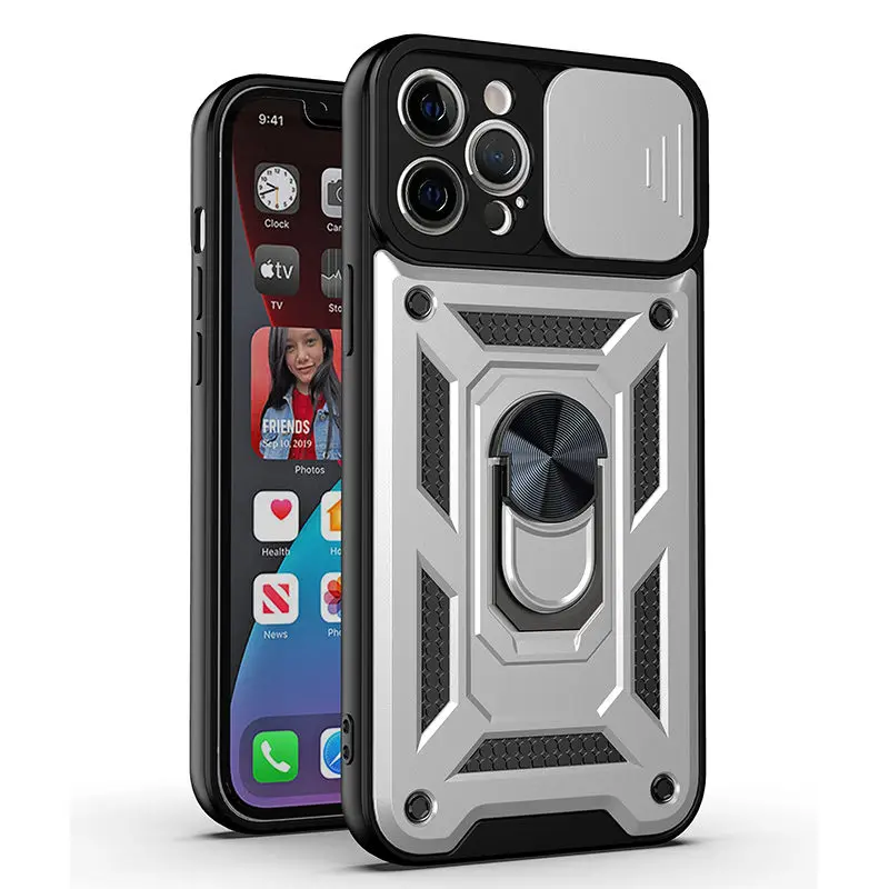

Slide Camera Protection Phone Case For iPhone 12 11 Pro Max 11 XR XS Max X 7 8 Plus 12 11 Pro Armor Shockproof Bumper Back Cover
