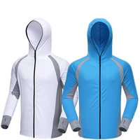 men anti uv hooded cycling hiking fishing jackets quick dry long sleeve breathable running fishing sports shirts