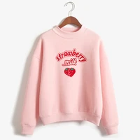 harajuku kawaii strawberry hoodie sweatshirt women 2019 korean fashion kpop street style sweatshirts schoolgirl streetwear