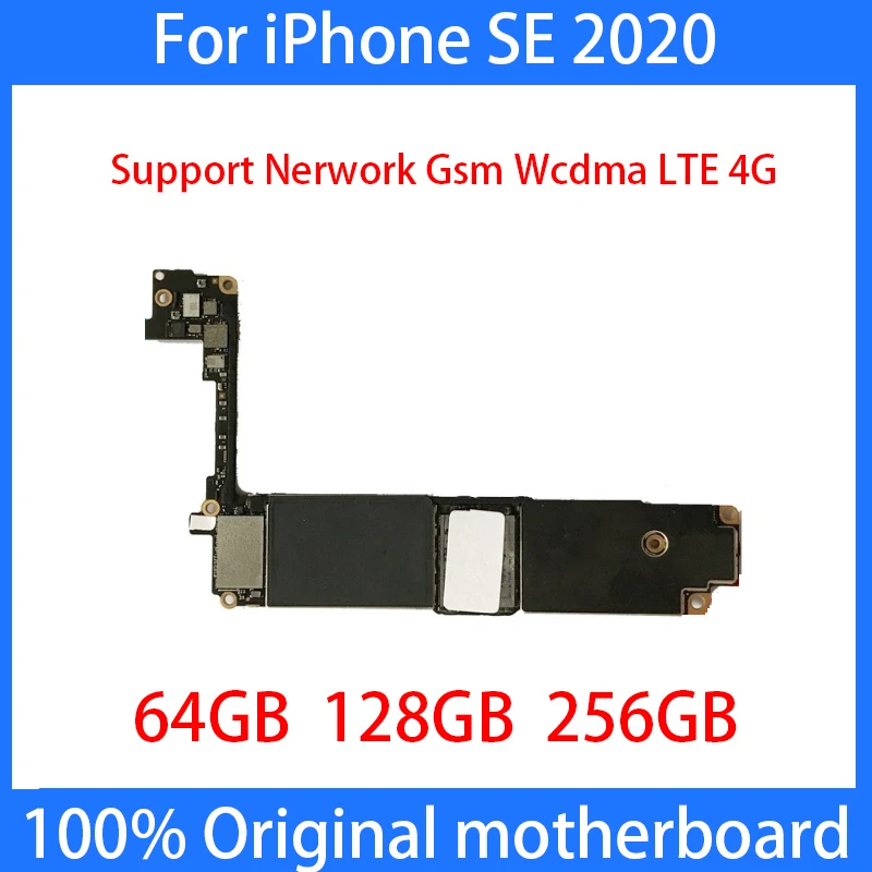 ICloud-placa base Original libre para iPhone SE 2020, 64GB, 128GB, con placa l&oacute;gica de sistema, funci&oacute;n completa de reemplazo-1