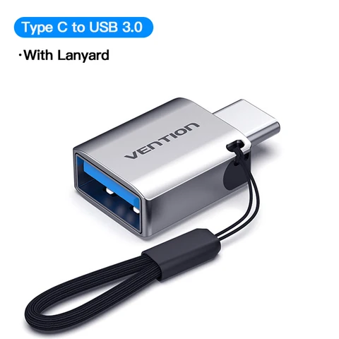 Переходник Vention Type C на USB-адаптер типа C «папа» на USB 3.0 «мама» OTG Кабель-переходник для Macbook Pro Samsung S20 S10 USB-адаптер OTG