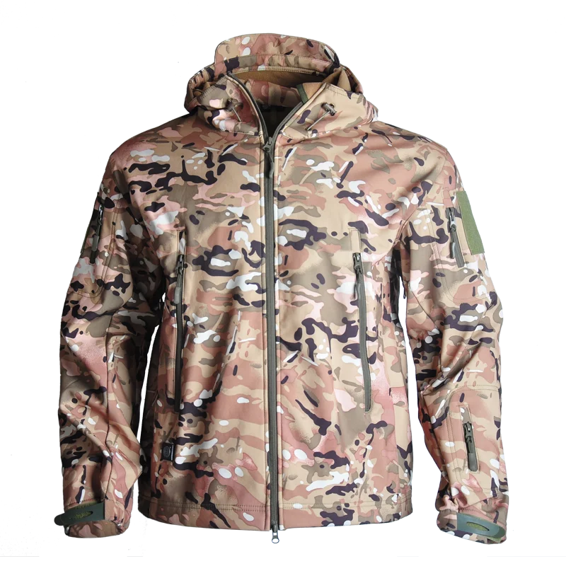 Куртка мужская флисовая водонепроницаемая камуфляжная Охотничий Жилет | Мужская