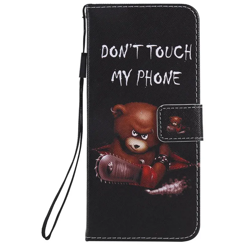 Bear Для samsung Galaxy j3 j5 j7 A5 A3 j1 S5 S6 S7 край S8 S9 S10 плюс A20 A30 A40 A50 Капа флип чехол Кожаный чехол-бумажник с крышкой D06F - Цвет: Bear