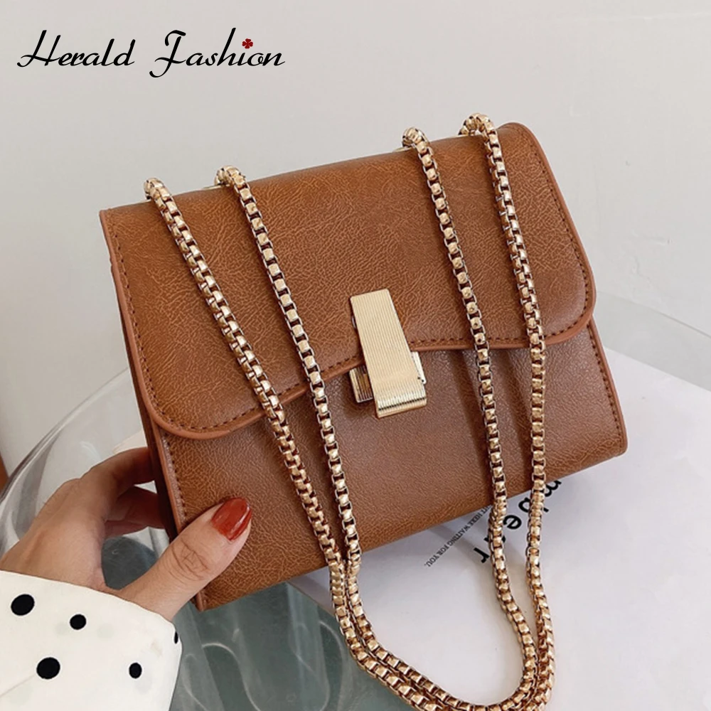 

Vintage Small PU Leather Crossbody Bags For Women 2020 Classic Shoulder Handbags Female Travel Lady Fashion Luxury Hand Bag