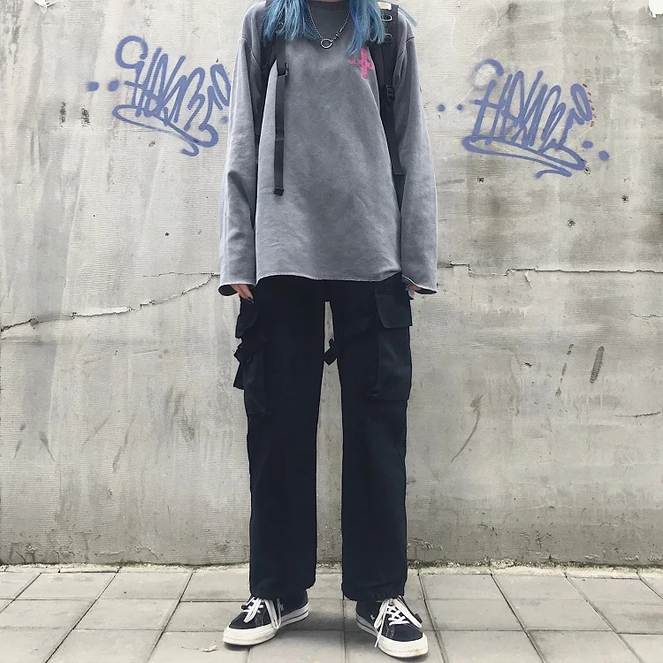 

Новинка весна-осень 2021, корейский стиль Harajuku, повседневный свободный Облегающий комбинезон с карманами, Модный комбинезон для мужчин и женщ...