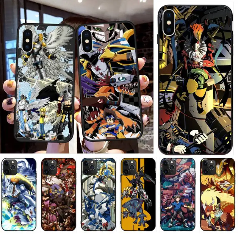 

Digimon Adventure Anime Phone Case For iphone 12 11 Pro Max Mini XS Max 8 7 6 6S Plus X 5S SE 2020 XR Cover