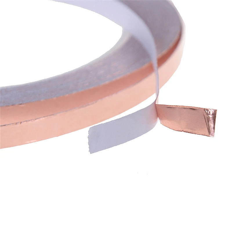 1pc 6mm 20m adhesive abschirmung gitarre slug und schnecke barriere leitung einzel leitfähigen kupfer folie band streifen großhandel free