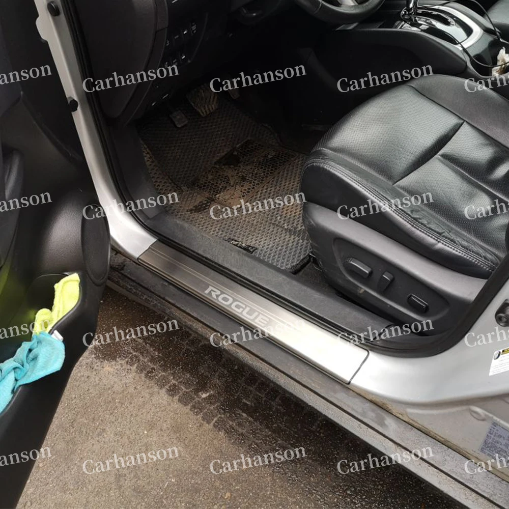 Для автостайлинга Nissan Rogue из нержавеющей стали обшивка порога Накладка дверной
