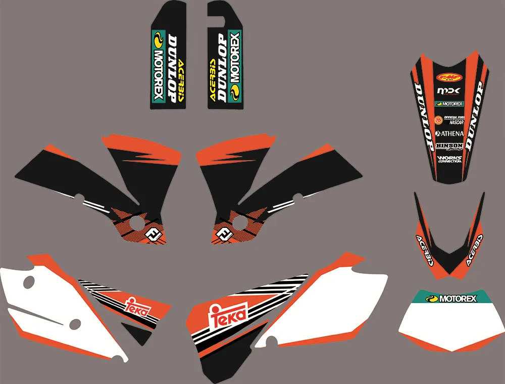 Индивидуальная графика и фотография мотоцикла Набор наклеек для KTM EXC 2004 125 200 250 300