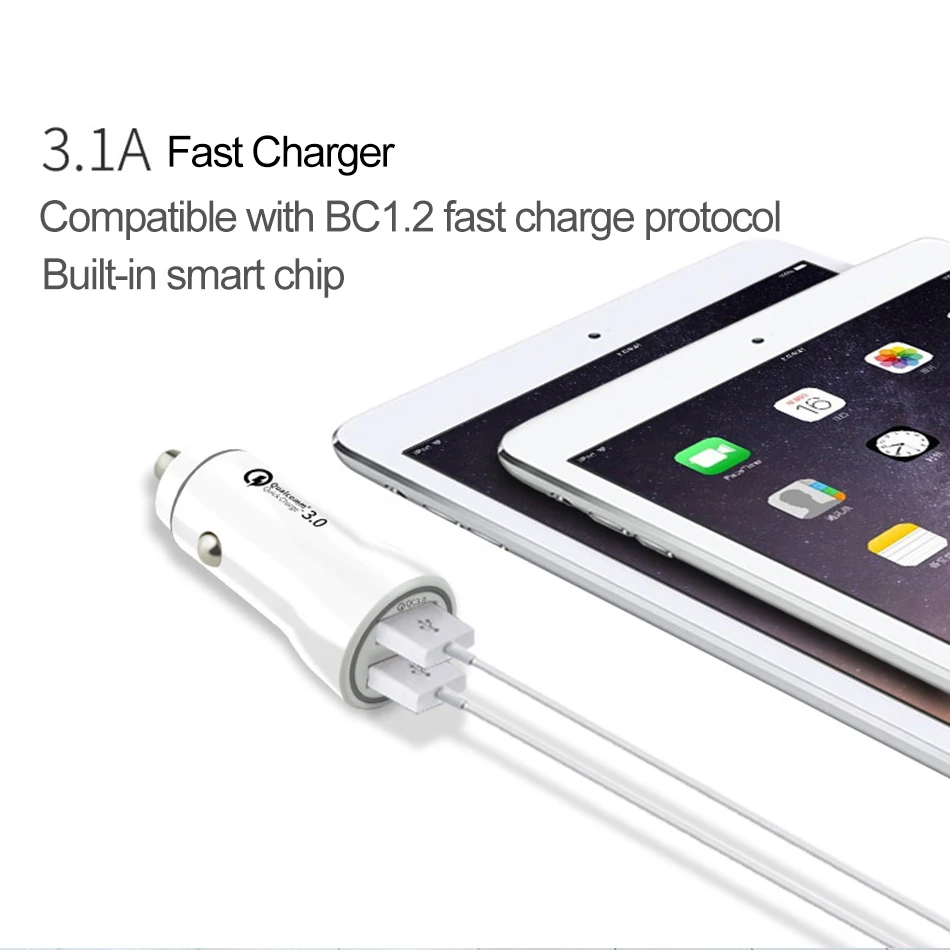 Универсальное автомобильное зарядное устройство Quick Charge 3 0 Для Huawei P30 P20 pro Lite Mate 10