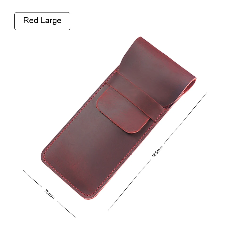 Red Large Ручная работа, натуральная кожа, сумка-карандаш из воловьей кожи, винтажный Ретро стиль, аксессуары для путешествий, журнал - Цвет: Red Large