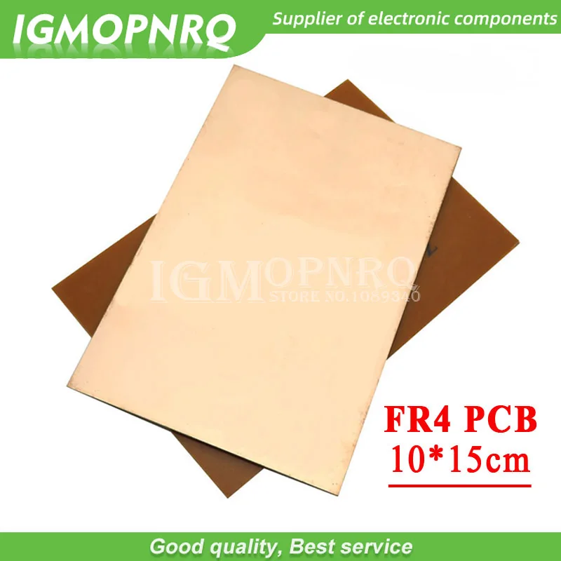 1 шт. FR4 PCB 10x15 см 10 x 15 10*15 односторонняя медная плакированная пластина набор для DIY