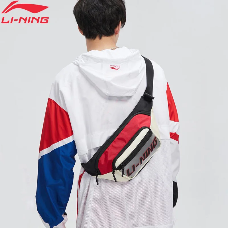 Модная поясная сумка Li-Ning унисекс 400*40*170 мм вместимость 2 л спортивные нагрудные