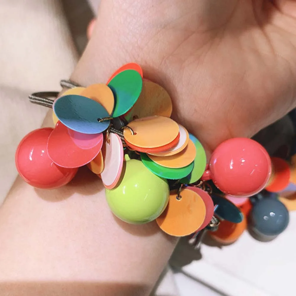 Милые женские веревочки для волос головные уборы модные милые эластичные кольца