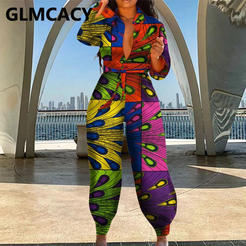 

Повседневный Облегающий комбинезон с принтом павлина, элегантные комбинезоны с длинным рукавом