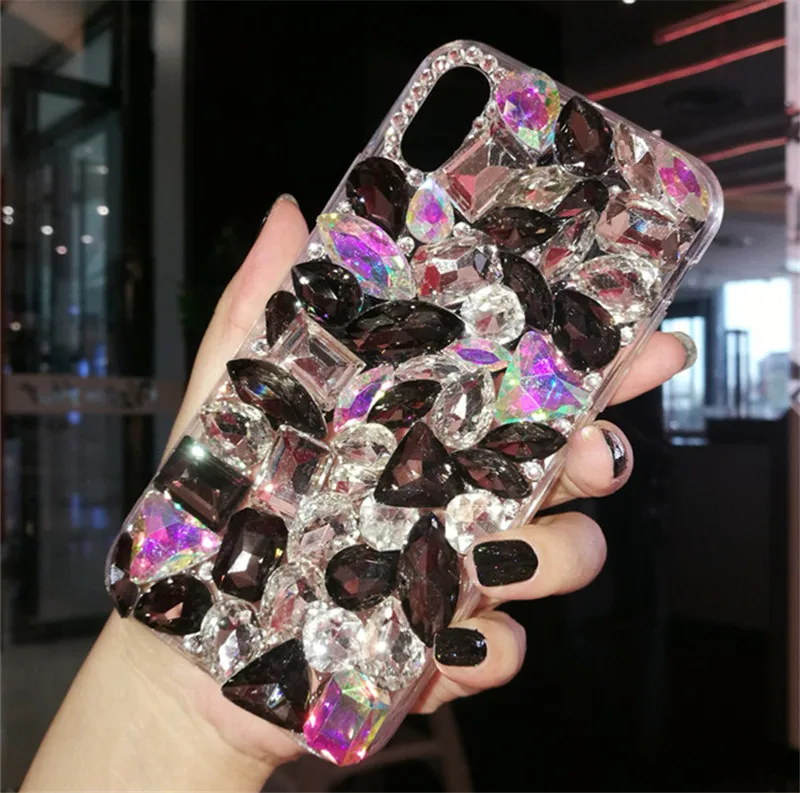 Красочные модный драгоценный камень алмаз DIY чехол для Huawei Honor 8 9 10 20 Lite V10 V20 7X 8X Nova2