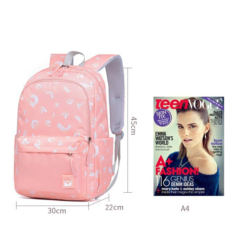 

High Quality Nylon Waterproof Cute Floral Print Middle School Student Backpack For Teenager Girls Big Laptop Backpack School Bag