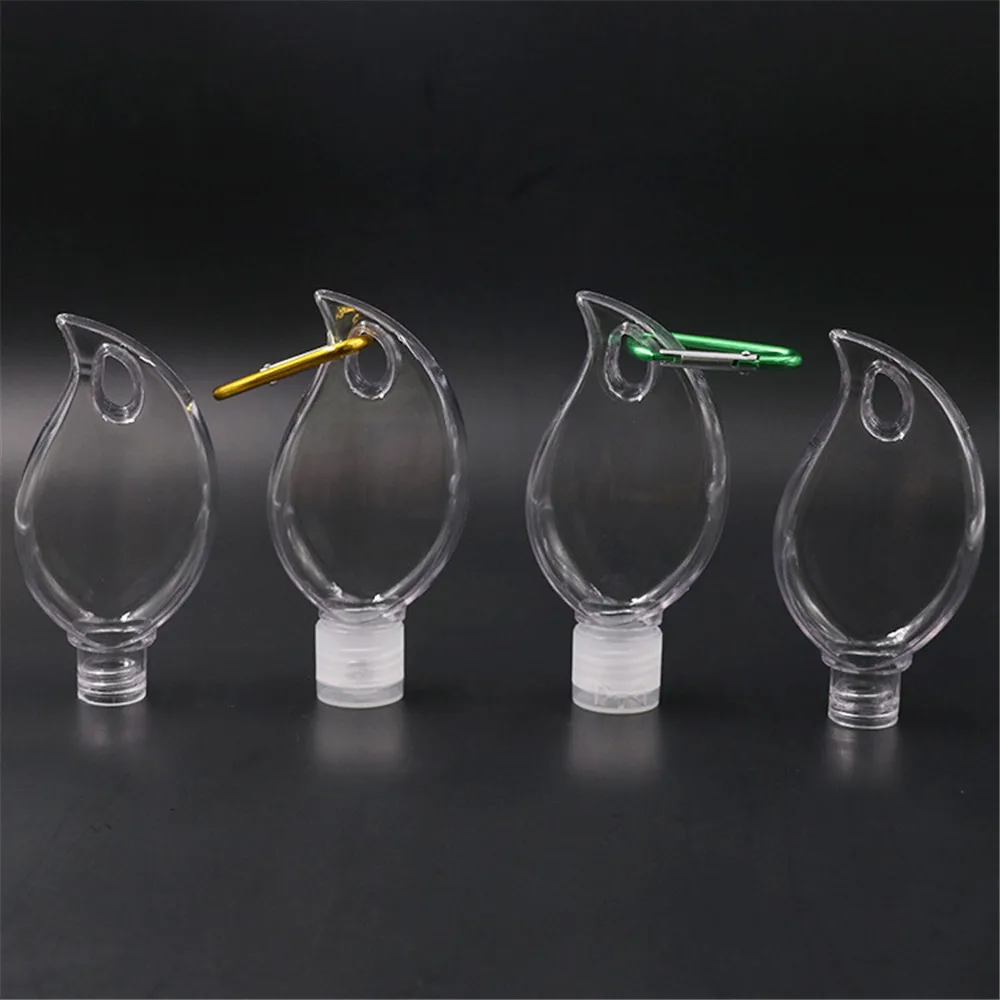 Переносная пустая многоразовая бутылка в форме сердца с кольцом для ключей