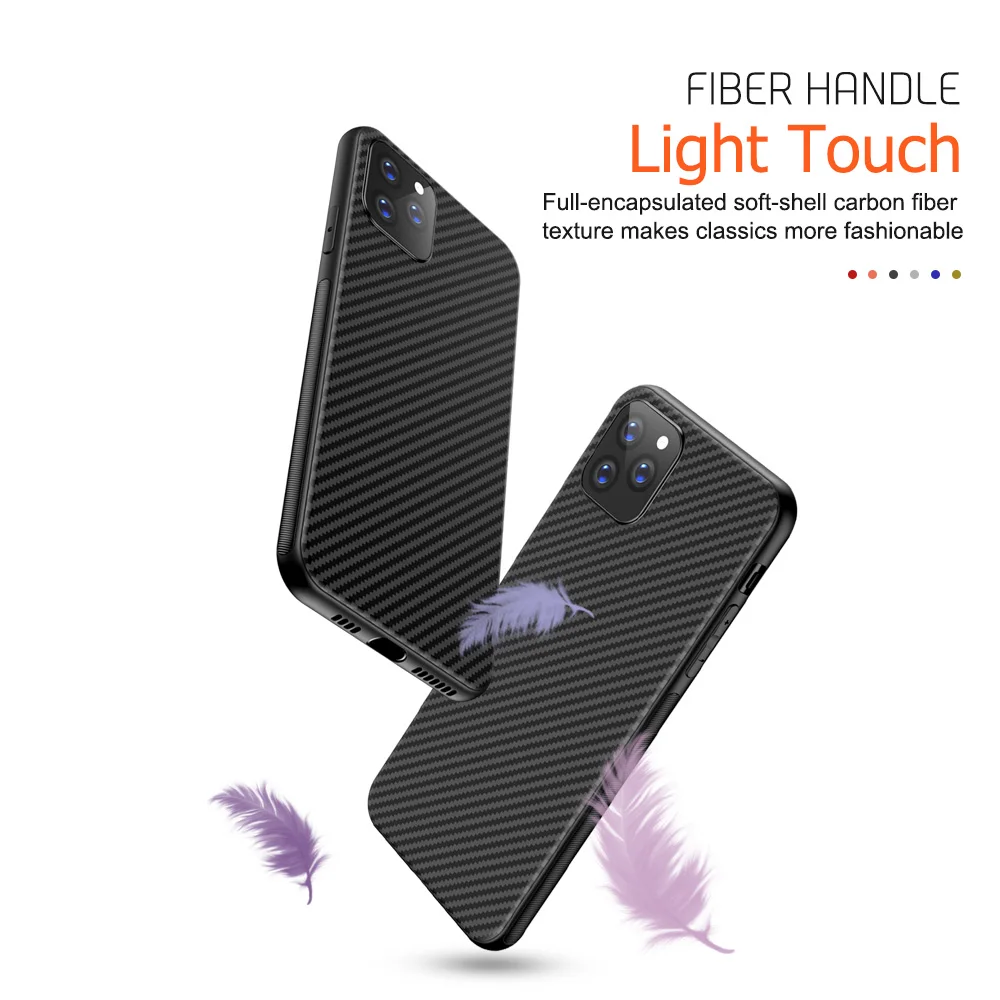 Чехол из углеродного волокна для iphone 11 Pro Max X XR 10 XS 7 8 6 S Plus 5 5SE 5S SE противоударный