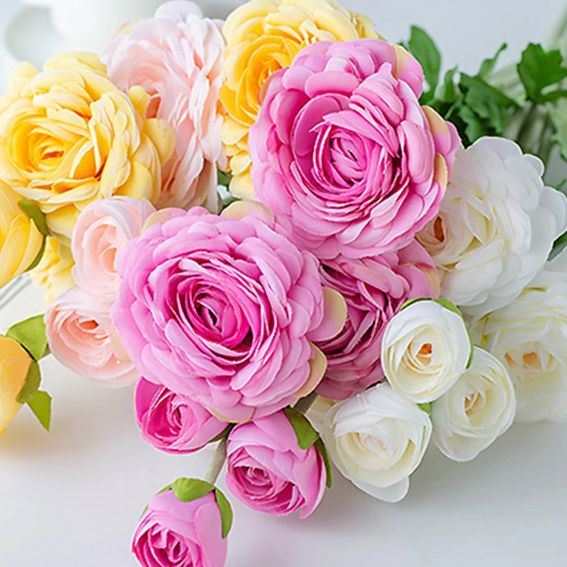 Осенние искусственные розы украшение искусственное горный чай цветок сделай сам