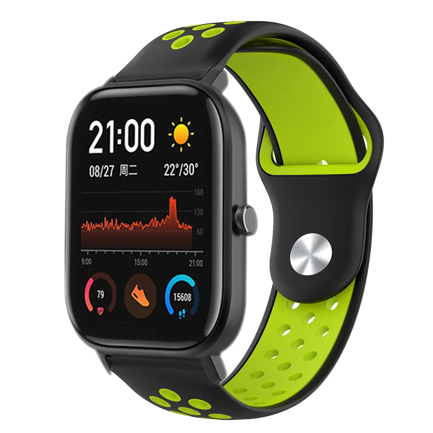 20 мм силиконовый сменный дышащий ремешок для часов xiaomi Huami ремешок Amazfit GTS/GTR 42 мм/Bip спортивные Ремешки для наручных часов