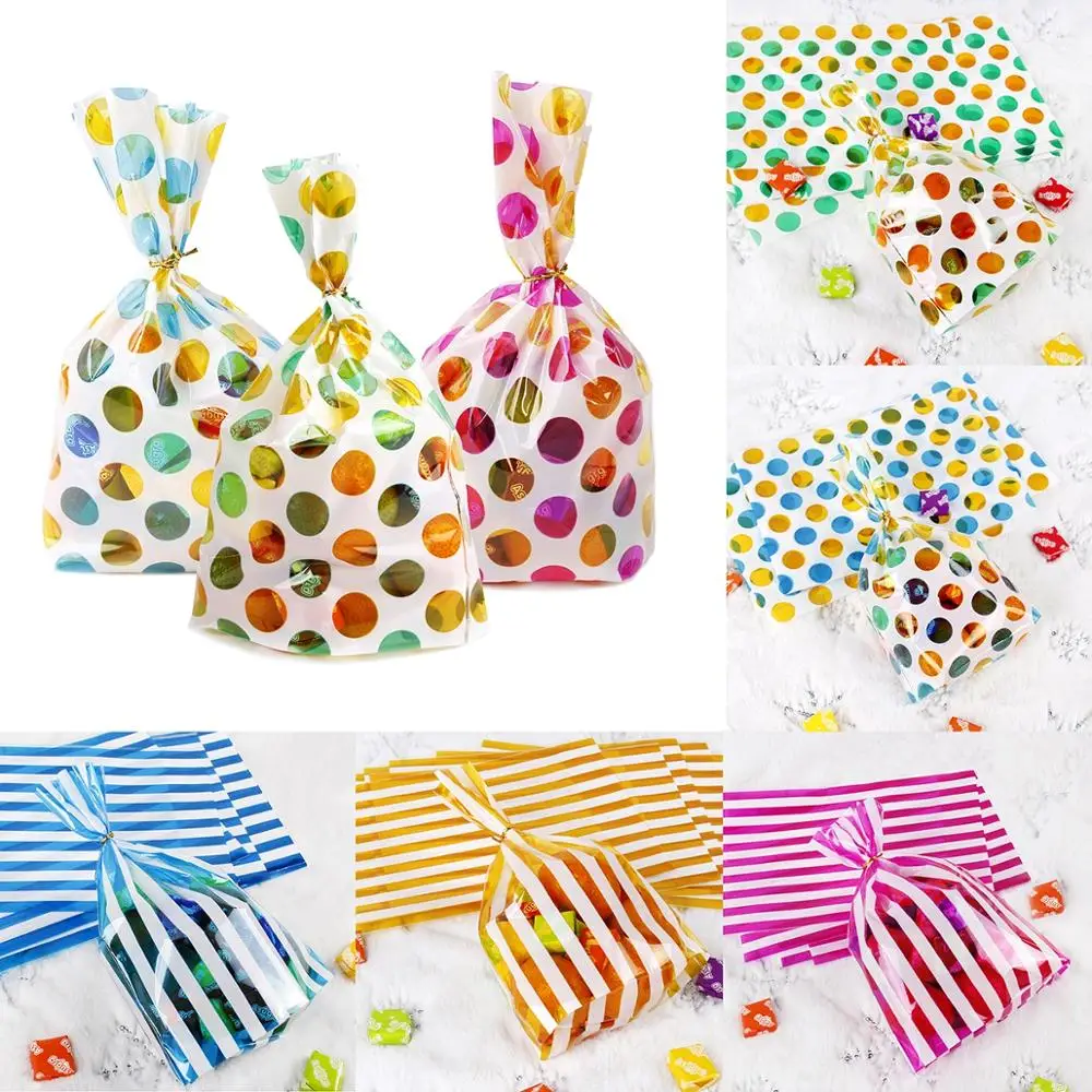 

PATIMATE Kraft Paper Bags Candy Bag Wedding Cookie Bag Plastic Gift Bag Box Birthday Party Favors Gift Packaging Bags