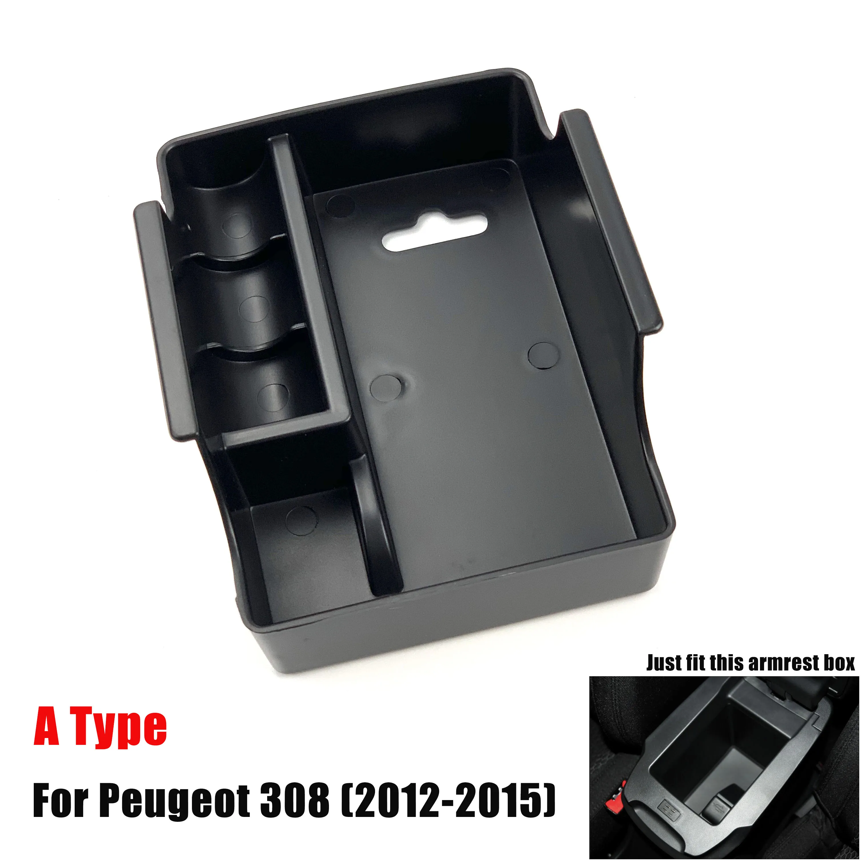 Автомобильный подлокотник ящик для хранения Peugeot 308 408 2008 3008 4008 5008 контейнер