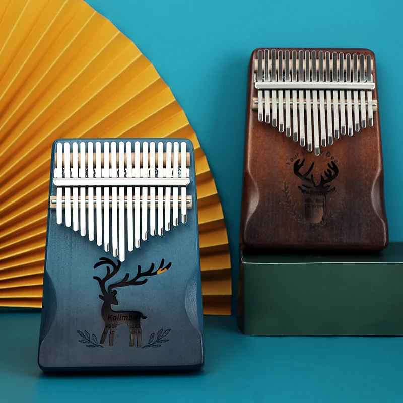 Пианино калимба деревянное 17 клавиш с книгой обучения |