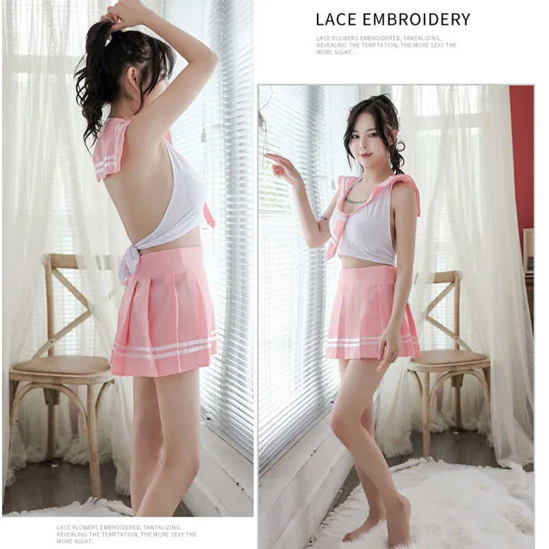 2 шт. женский Школьный костюм для девочек униформа с принтом Топ юбка комплект