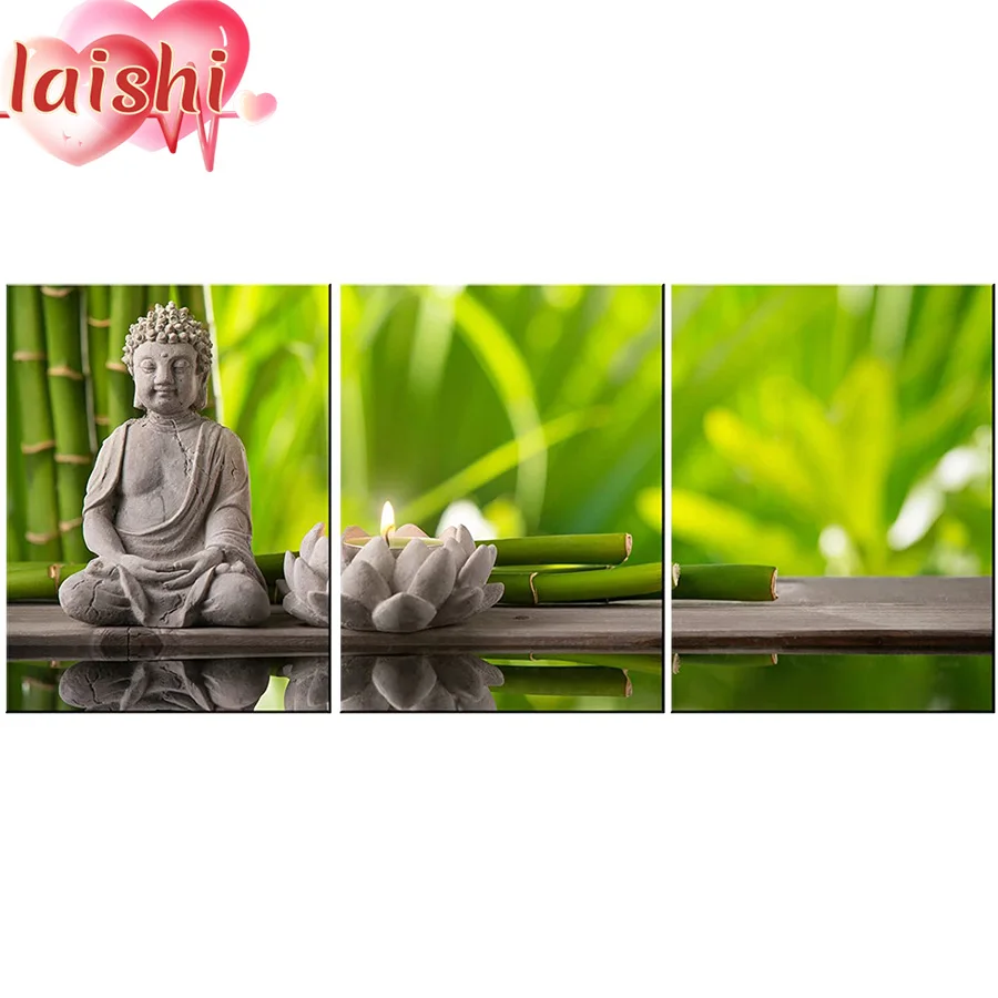 

Набор для алмазной вышивки «Zen, lotus, buddha», 3 шт.