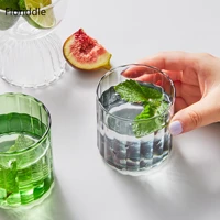 floriddle japanese style glass cups heat resistant glass cup brewing mugs stripe glass tea office juice coffee milk cup