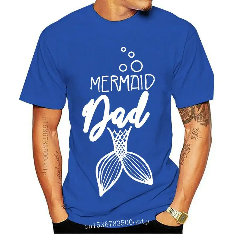 

Summer Mermaid Dad Graphic T-Shirt Hipster Stylish Casual Dad of the BirthdayGirl tee goth grunge mermaid aesthetic gift tshirt