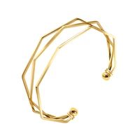 davini light luxury three layer line multilateral bracelet titanium steel 18k gold plated simple personality jewelry