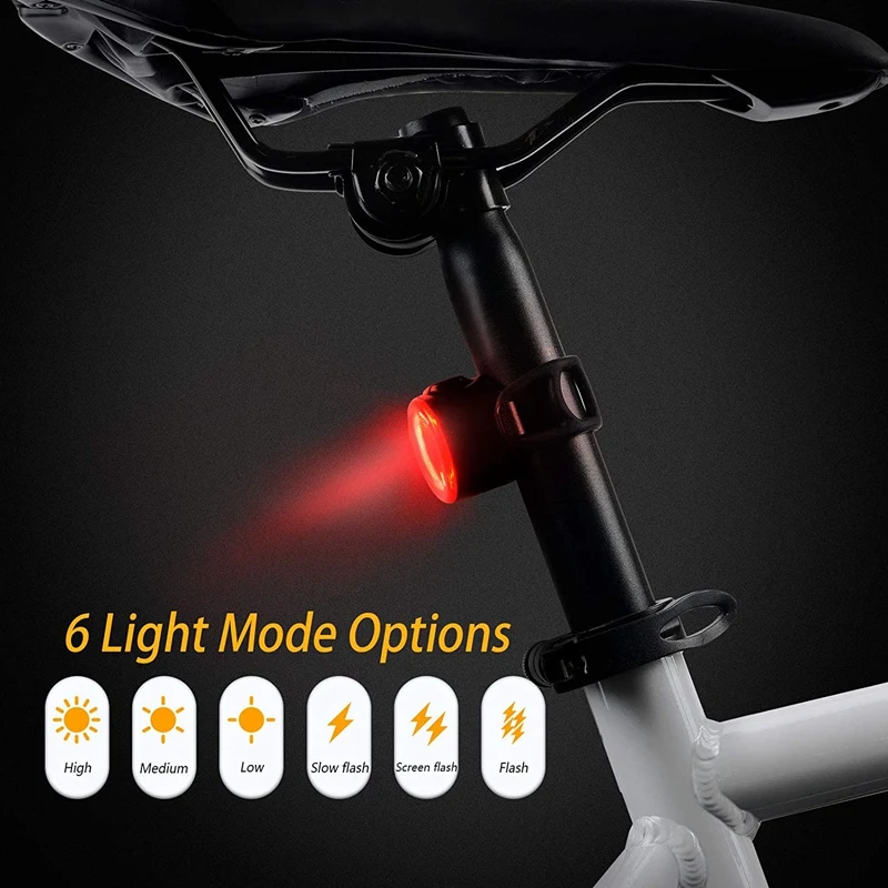 

Bicycle Tail Light, USB Rechargeable 2 Rear Bicycle Light LED Bicycle Tail Light, Suitable for Any Bicycle