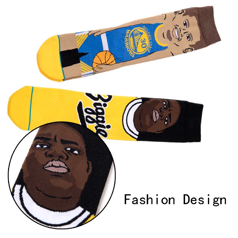 Мужские Модные Спортивные Носки с рисунком из мультфильма Новые забавные