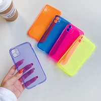 candy color soft silicone phone case for iphone 13 12 11 pro xs max x xr 6 7 8 plus se 2020 ultra thin transparent back cover