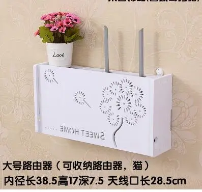 L DIY ТВ-приставка декоративные настенные полки резная деревянная стойка для хранения Органайзер HDF STB пульт дистанционного управления держатель домашний декор - Цвет: L
