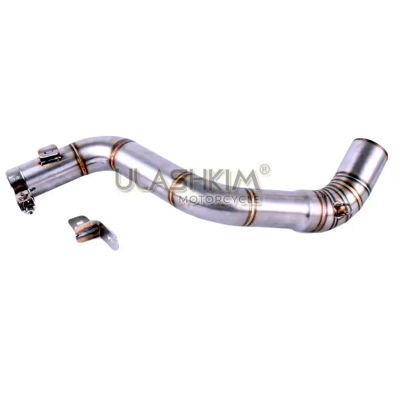 Duke200 Duke390 Motorcycle Exhaust middle pipe Round Muffler for DUKE125 DUKE 200 250 390 2012-2016 Slip-On | Автомобили и