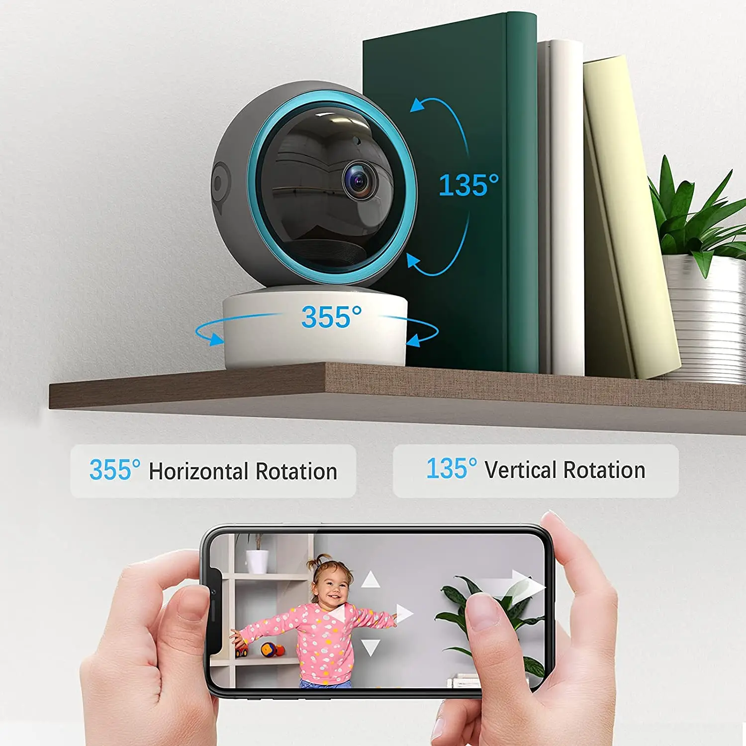 1080P HD 5G WiFi IP Camera Infrared Night Vision WIFI Indoor Surveillance CCTV PTZ Wireless Baby Monitor Mini Cam | Безопасность и