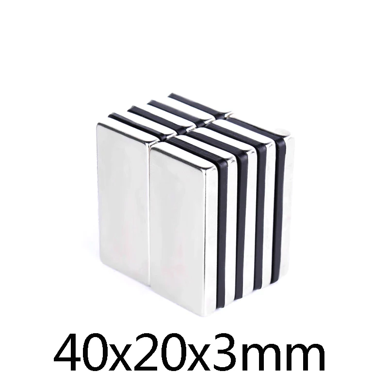 

1 ~ 30 шт. 40x20x3 мм N35 блок мощных магнитов толщиной 4 мм неодимовый магнит 40x20x3 мм семейный магнит 40*20*3 мм
