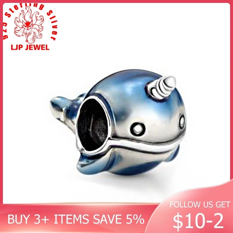 2020 новый летний 925 стерлингового серебро ювелирные изделия мерцающий Narwhale