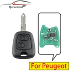 Умный Автомобильный ключ QWMEND с 2 кнопками для Peugeot 206, 306, 405, 434 МГц, чип PCF7961 для ключа Peugeot, лезвие NE73
