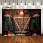 Фон для фотографий Mehofond рождественские двери сарая огни деревенские деревянные дети семейный портрет фотостудия реквизит